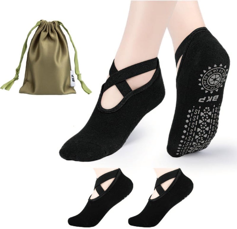 BKP Yoga Socks for Women,Pilates Socks Non Slip Grip Socks Suitable for Ballet,Plasticity,Dance,Home,Training - Image 1